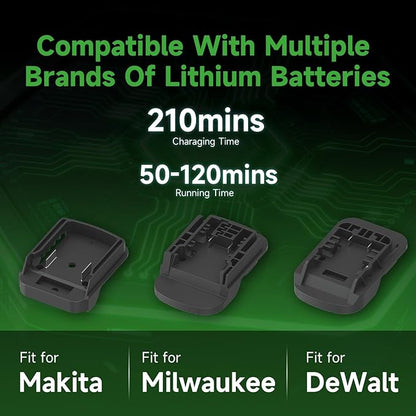 Portable HVAC Cordless Coil Cleaning Machine, 18V Lithium-Ion 80W Electric Pressure Washer Jet Cleaner, Flow Rate 4L/min 3-5/7-10 bar Dual Pressure