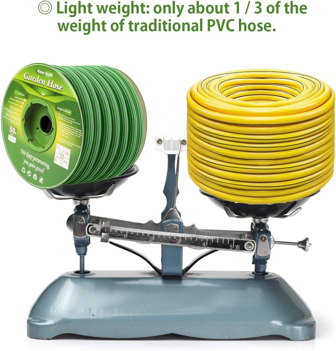 persevere Garden Hose Lightweight Water Hose Kink Free Watering Hose Soft Farm Hose for Watering Lawn, Yard, Garden, Car Washing and Home Cleaning 25, 50, 75 and 100 ft (75FT)