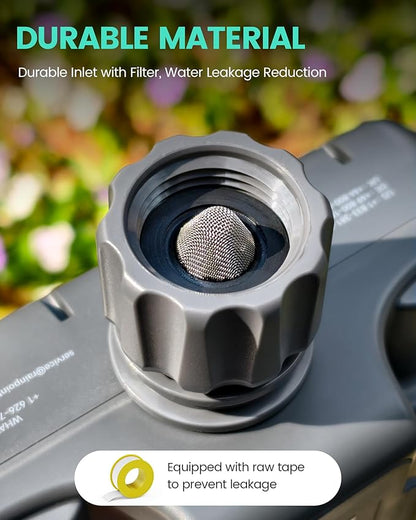 RAINPOINT Sprinkler Timer 2 Outlet, Water Timer for Garden Hose, Programmable Drip Irrigation Timer for Yard Outdoor Watering, Rain Delay/Manual/Automatic System Controller 2.5" LCD, V2, 2023 Release