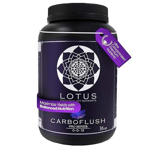 Carboflush Pro Series - Harvest Flavor Enhancer, Naturally Derived Nutrient Powder for Soil, Hydroponics & Coco Coir, Premium Fertilizer, Water Soluble Hydroponic Solution, Indoor/Outdoor Use - 36 oz