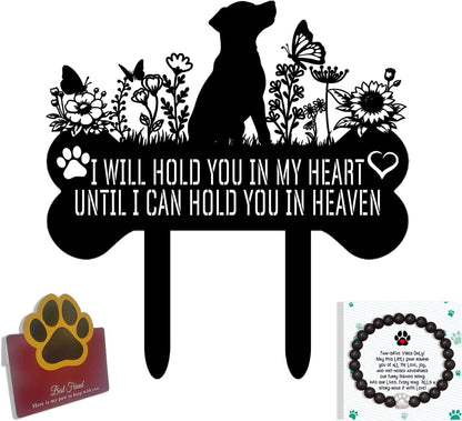 Pet Grave Markers Dog, Metal Pet Metal Memorial Garden Stake, Pets Waterproof Grave Stakes Plaque, Pet Headstone Garden Memorial Graves, Metal Dog Garden Decor 12"