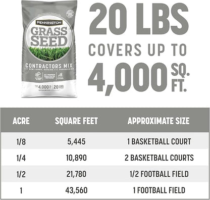 Pennington Contractors Grass Seed Mix Central 20 lb