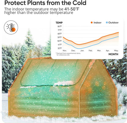 Quictent 6x3x1ft Galvanized Raised Garden Bed with Cover Metal Planter Bottomless Box w/ 2 Large Screen Windows Mini Greenhouse 20pcs T-Tags 1 Pair Gloves Outdoor Growing Vegetables (Green)