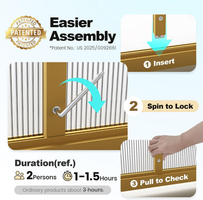 KING BIRD Greenhouse for Outdoors, 4x6 FT Polycarbonate Walk-in Green House, Quick-Setup Aluminum Frame UV Resistant Panel for Outside Garden Backyard W/ Lockable Screen Door, Vent, Wood-Like