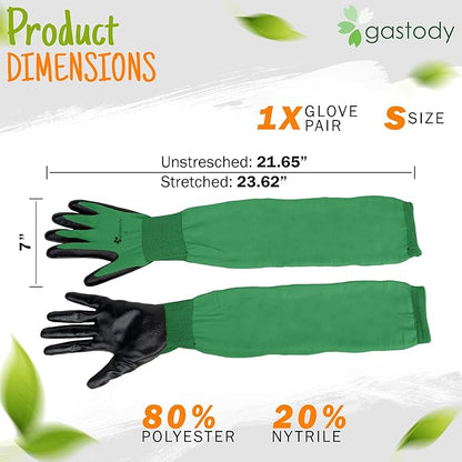 Gastody™ Long Sleeve Gardening Gloves Women and Men - Long Cuff Garden Gloves, Multipurpose Heavy Duty Outdoor and Indoor