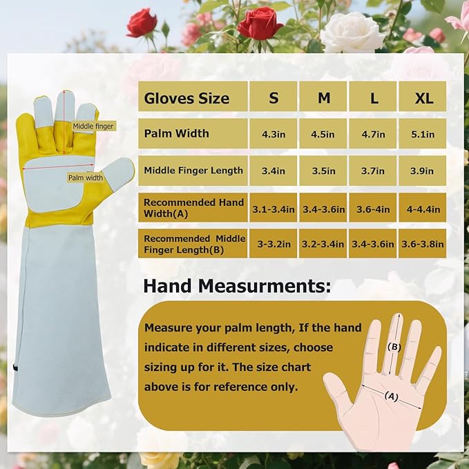 Cactus Gloves, Thorn Proof Gardening Gloves for Rose Pruning & Cacti Handling (X-Large (Pack of 1), Yellow-reinforce)