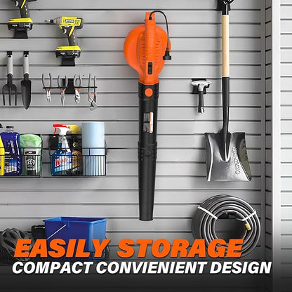 MAXLANDER Leaf Blower Corded, 7-AMP 350CFM/155MPH Electric Leaf Blower, Lightweight Handheld Small Leaf Blowers for Lawn Care