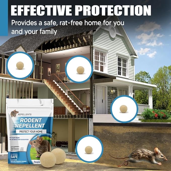 Rodent Repellent Indoor,Mouse Repellent,Mice Repellent Indoor,Rodent Away Repellant,Rat Repellent,Keeps Mice Away,Peppermint Oil Repel Mice from Nesting,Covers 50 sq. ft, Effective for 60-90 Days-8P