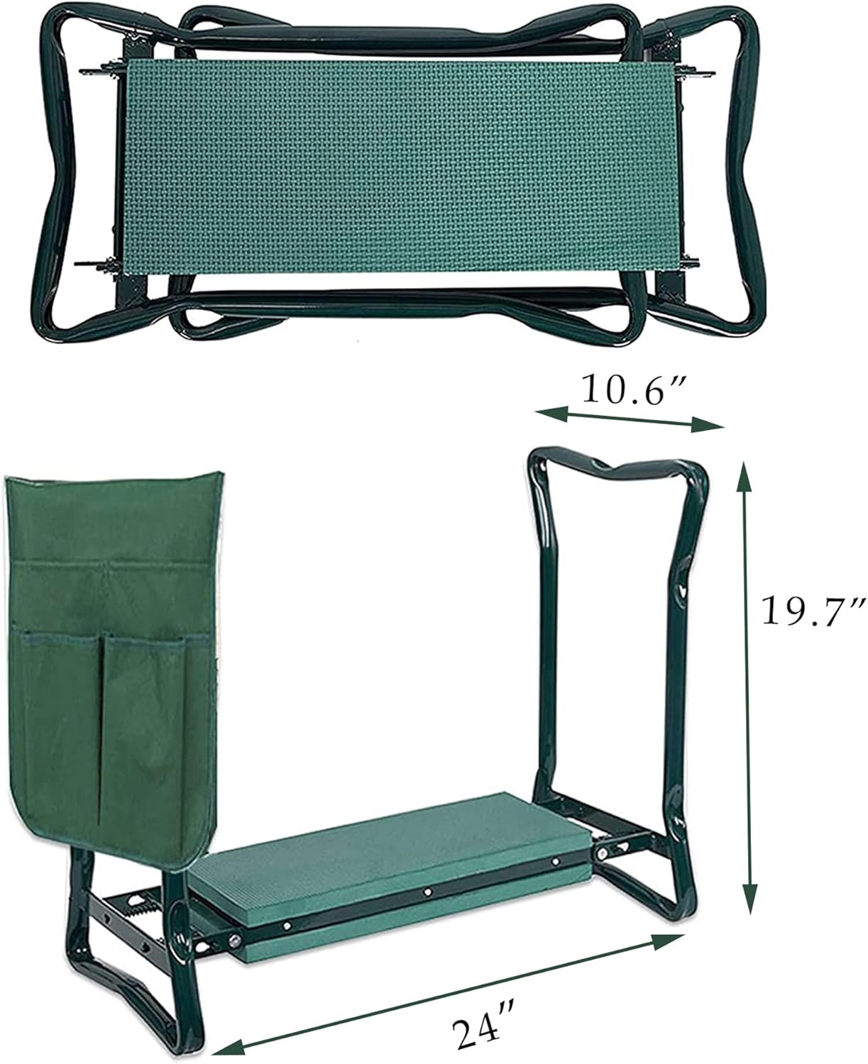 HOSTIC Gardening Workseats Garden Kneeler Seat Portable Foldable Garden Foam Pad Bench with Tool Bag