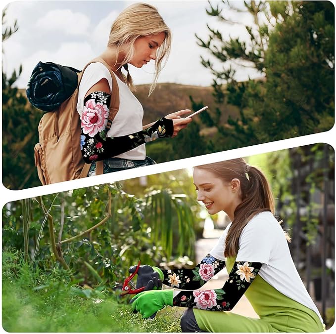 Gardening Sleeves Farm Sun Protection Arm Cooling Sleeves Thorn Proof Garden for Women Men with Thumb Hole