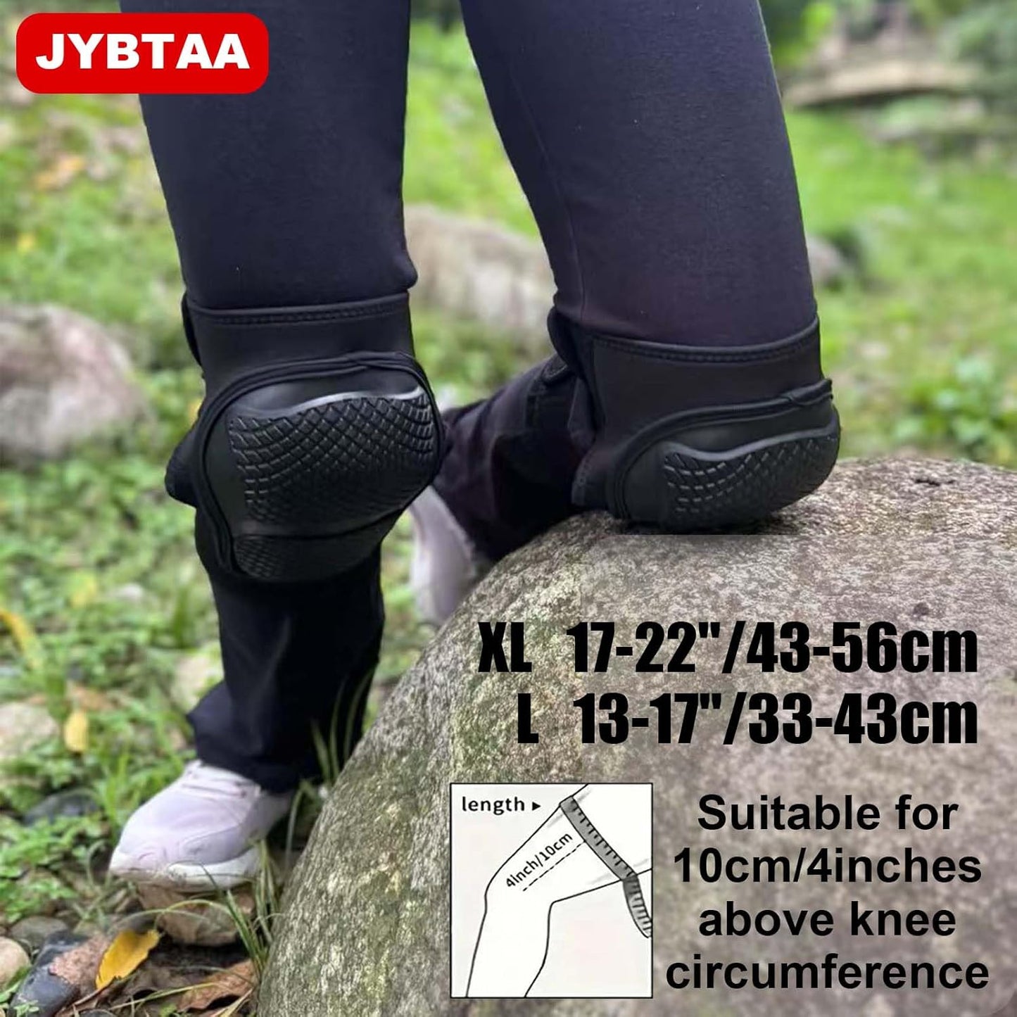 Men and Women Work Knee Pads for Gardening Flooring Cleaning, Comfortable Knee Pad with Soft Shell Cushion for Mechanic, Roofing, Construction, Lightweight Kneepads for Tile, Concrete Floor, Black XL (1 Pair)