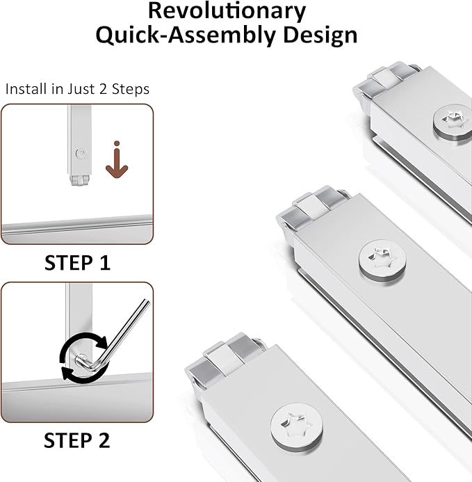 Greenhouse - 8x12 FT Quick Setup Polycarbonate with Roof Vent, Aluminum Large Walk-in for Outside Garden Backyard, Sliver