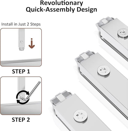 Greenhouse - 8x12 FT Quick Setup Polycarbonate with Roof Vent, Aluminum Large Walk-in for Outside Garden Backyard, Sliver