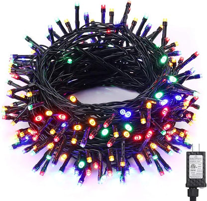 Brizled Colored Christmas Lights, 78.74ft 240 LED String Lights, Plug-in Connectable, 8 Modes Waterproof for Indoor/Outdoor Xmas Party & Decor