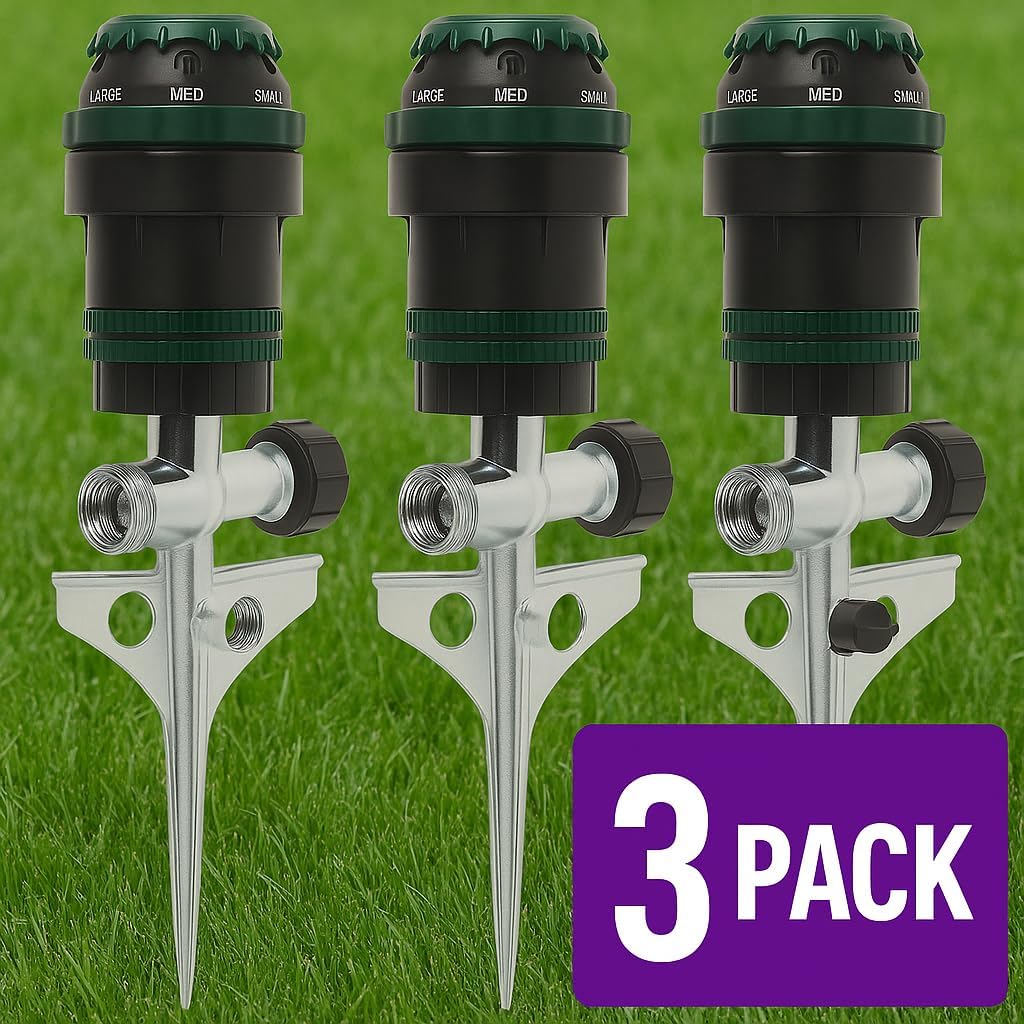 3-Pack H2O-6 Gear Drive Sprinkler - Versatile Gear Drive for Efficient Lawn Watering (3-Pack H2O-6 Gear Drive Sprinkler)