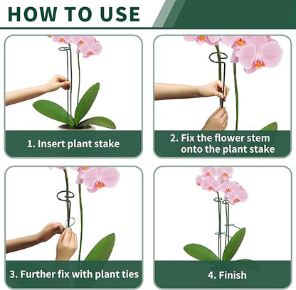 36” Tall Plant Stakes, 20 Pack Plant Support Stakes,6mm Heavy-Duty Metal Garden Stakes, Flower Stakes for Lilies, Dahlias, Gladiolus, Sunflowers, Tomato, Clematis