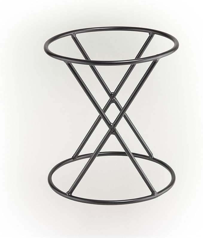 Alpine Corporation 11 Inch Tall Indoor Outdoor Gazing Globe Metal Display Stand, Black