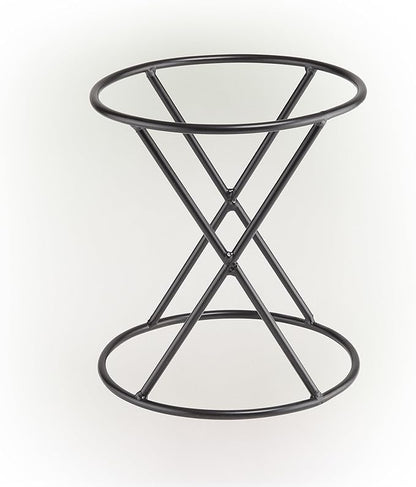 Alpine Corporation 11 Inch Tall Indoor Outdoor Gazing Globe Metal Display Stand, Black