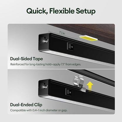 Plant Grow Lights 2FT, Blue-Rich Full Spectrum 5000K, 60W(4 x 15W), T5 LED Grow Light Strips for Indoor Plants and Succulents, High PPFD, Linkable, Black, 4-Pack