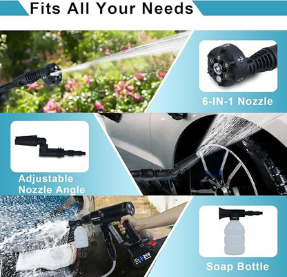 Pressure Washer Cordless Battery Powered 1450PSI with 2×4.0Ah Battery,Battery Operated Pressure Washer,Portable Power Washer Handheld for Car Cleaning