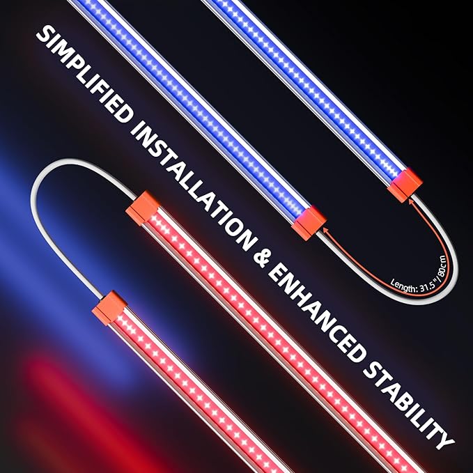 Spider Farmer 2025 Upgraded UV60 & IR30 LED Grow Light, 365-370nm UV & 730-745nm IR Supplemental Light for Indoor Plants, 2x4, 5x5 Grow Tents, 35.4" Long Bars Set