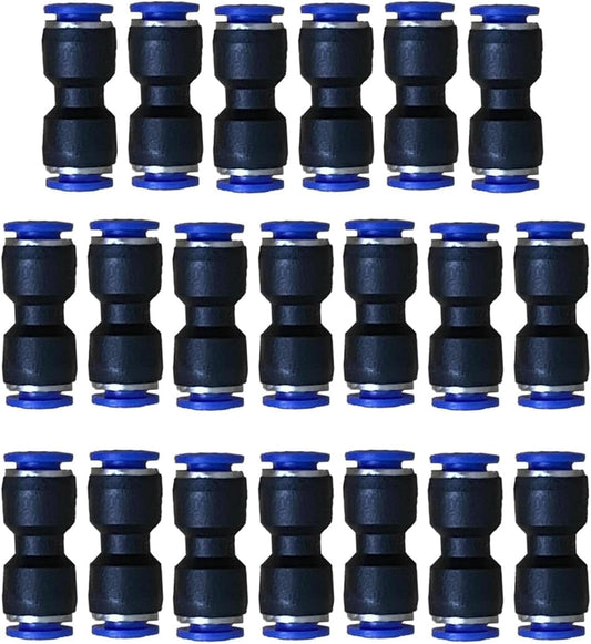 12mm OD Pneumatic quick Connector Push to Connect fittings Straight Union/Coupler (Pack of 20)