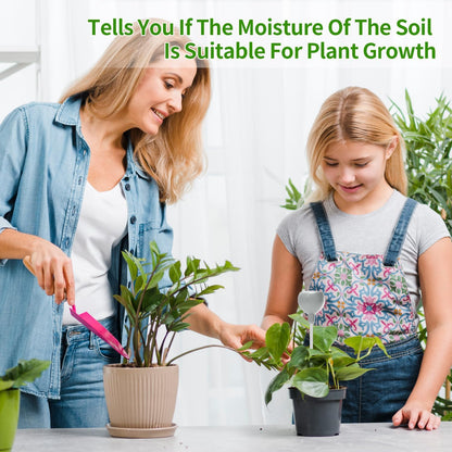 Naiades Soil Moisture Meter, Silver Plant Water Monitor, Hygrometer Sensor for Gardening Farming, Indoor and Outdoor (No Battery Required)