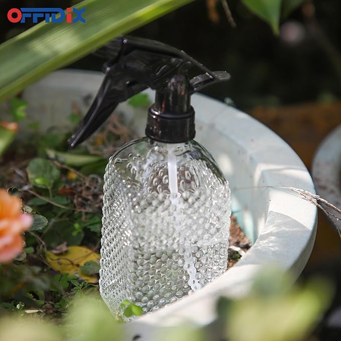OFFIDIX Glass Plant Mister with Adjustable Nozzle for Indoor Plants and Cleaning