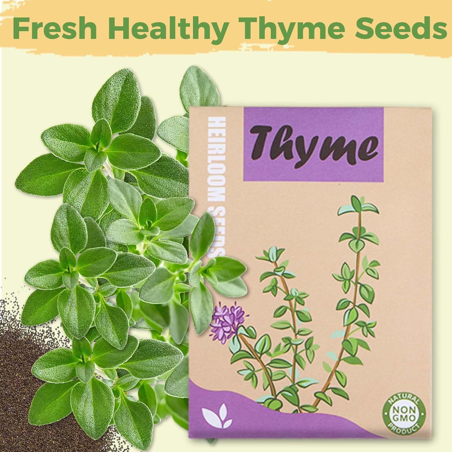 Herb Seed Pods Kit Hydroponic - Refill Pod for All Indoor Garden, 8 Grow Pods with Seeds of Thyme, Compatible with All Hydroponics Growing Systems