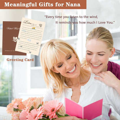 Nana Gifts, Gifts for Nana, 32" Butterfly Wind Chime for Nana Birthday Gifts, Nana Gift from Grandkids, Grandma Gifts for Mothers Day Christmas
