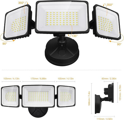 Onforu 130W LED Security Light, 13000LM Outdoor Indoor Flood Light Switch Controlled, IP65 Waterproof LED Exterior Floodlight, 6500K White Wall Mount Security Lighting for Entryway,Garage,Yard,Eave