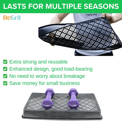 BeGrit 1020 Mesh Trays 1020 Trays with Holes Mesh Bottom Tray for Microgreen Plant Seed Germination Propagator Tray 10'' x 21'' 6-Pack