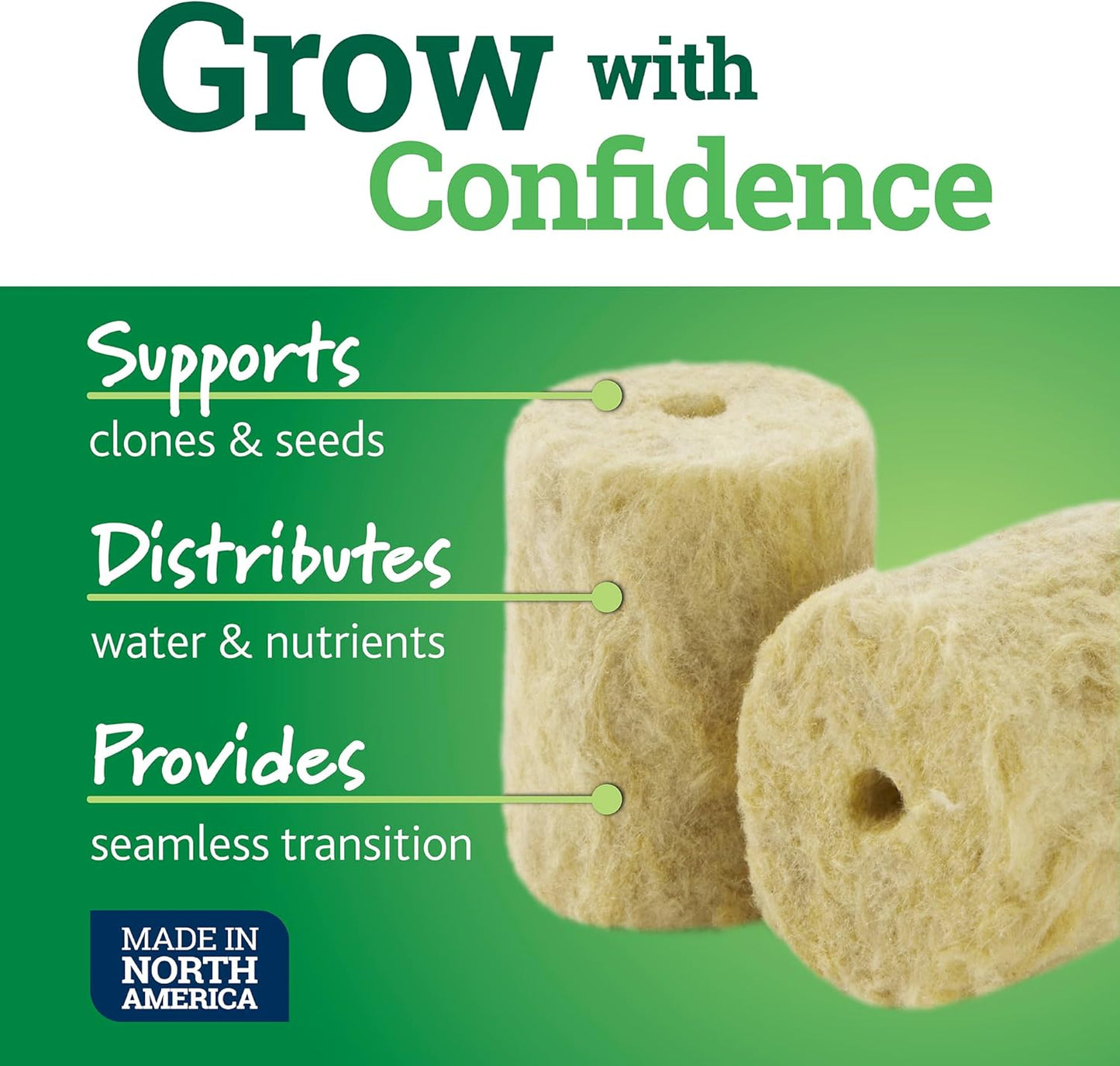 1.5" Seed Starter Plugs-Hydroponic Pods- Stone Wool-Rock Wool Cubes for Hydroponics-Plant Starter Grow Pods-Hydroponics Growing System-Garden Supplies for Plant Propagation-50 Count Bag