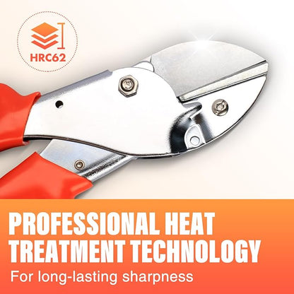 8" Professional Heavy Duty Anvil Pruning Shears with SK-5 Blades, Garden Shears for Dry Stems and Small Branches, Gardening Scissors, Clippers for Wood, Plastic, Rubber, Leather | LFXP1108