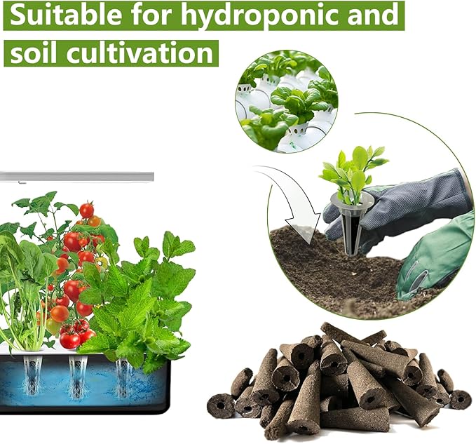 Grow Sponges 60 Pack, Hydroponics Replacement Root Growth Sponges Compatible with Aero Garden iDOO and Most Other Brands