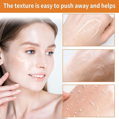 Orange Exfoliating Gel with Natural Enzymes - Gentle Face & Body Scrub for Daily Use, Deep Cleansing Peel Gel for Smooth Skin, Vegan Clarifying Exfoliator for All Skin Types (1Pc, 50g)