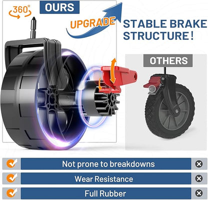 Timber Ridge 47" L Collapsible Wagon with Tailgate & Brake, 300lbs Heavy Duty Beach Wagon with All-Terrain Big Wheels, 250L Foldable Utility Cart for Sand Camping Sports Shopping, Blue