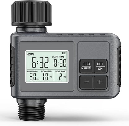 Insoma Water Timer, 1 Zone Outdoor Hose Timer for Garden Faucet with Auto/Manual/Rain Delay Mode, Sprinkler Irrigation Timers for Yard Lawn