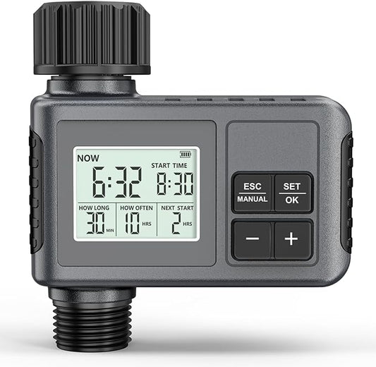 Insoma Water Timer, 1 Zone Outdoor Hose Timer for Garden Faucet with Auto/Manual/Rain Delay Mode, Sprinkler Irrigation Timers for Yard Lawn