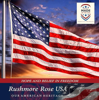 American Flag | American Flags for Outside 3X5 |100% Made in USA Flag - Premium US Flag 3X5 Heavy Duty Outdoor with Embroidered Stars and Sewn Stripes.