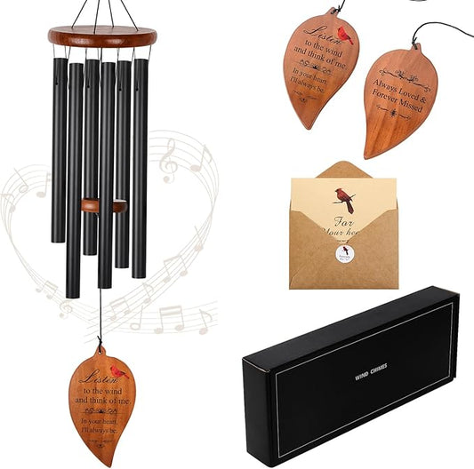 Sympathy Wind Chimes for Outside Deep Tone Windchimes Outdoors Memorial Wind Chimes for Loss of Loved One Mother Father Husband Wife Bereavement Memorial Gifts Sympathy Wind Chime Outdoor Patio Decor