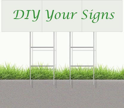 Gtongoko 25 Pack H Frame Yard Sign Stakes Metal, 16.5" x 7" Heavy Duty 9 Gauge Yard Sign Stands for Advertising Board, H Stakes for Custom Garage Sale Sign