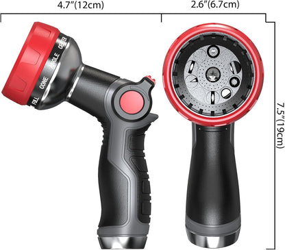 Hose Nozzle 10 Adjustable Patterns Garden Hose Nozzle Premium High Pressure Water Hose Nozzle with Thumb Control Design Hose Sprayer Nozzle for Garden & Lawns Watering, Cleaning, Pets & Car Washing