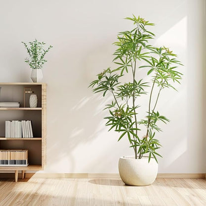 Aalonfale 6ft Artificial Umbrella Tree - Realistic Faux Umbrella Tree Indoor/Outdoor, UV Resistant Fake Plant for Home, Office, Patio Decor