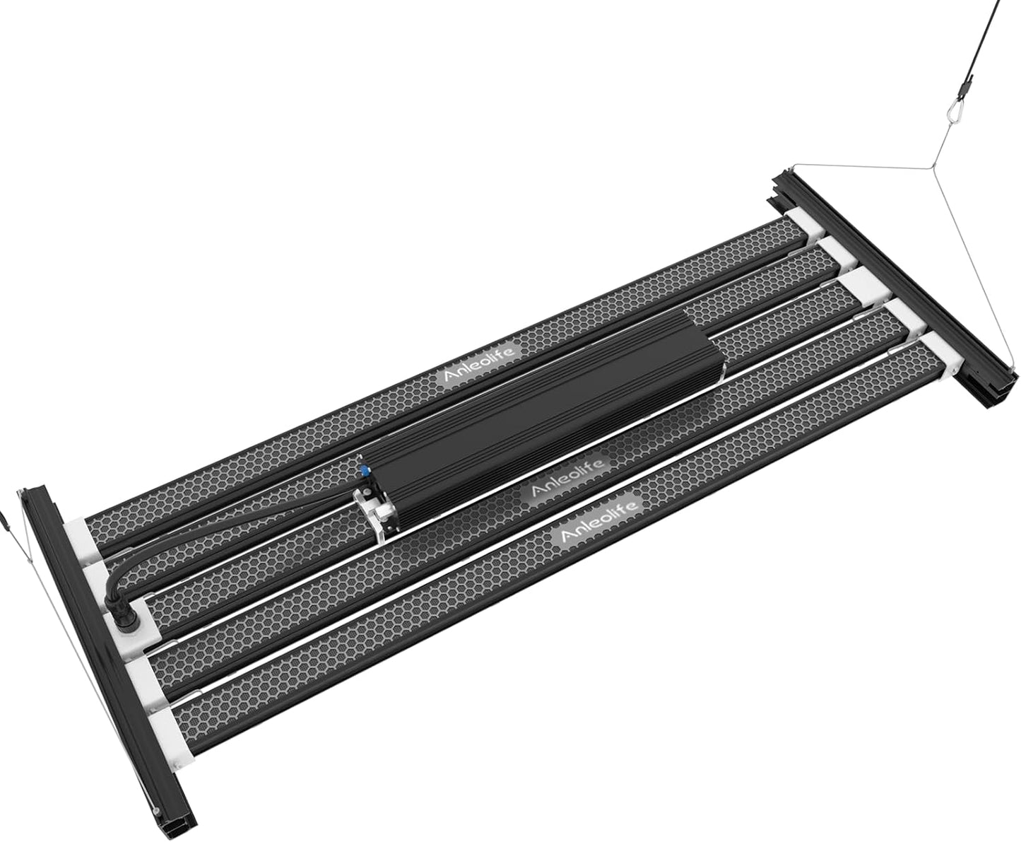 A ANLEOLIFE Stretchable LED Grow Lights with Samsung LM301H EVO Diodes 730W Full Spectrum Dimmable Daisy Chain 5x5ft Coverage Bar Style Commercial Growing Lamp for Greenhouses Plants