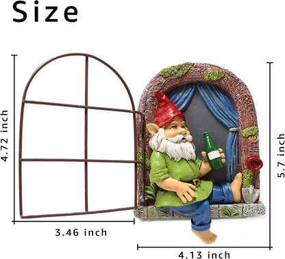 Gnome Tree Hugger, Funny Garden Gnome Resin Statue, Outdoor Ornaments Decor, Whimsical Tree Sculpture Peeker, Patio Yard Lawn Porch Decoration, Halloween Decorations Outdoor Gardening Gifts