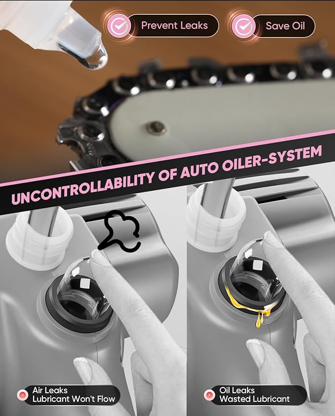 Saker Mini Chainsaw|6 Inch Chainsaws[2025 Upgraded]|Mini Cordless Electric Chain Saw|Small Handheld Portable Chain Saws Battery Powered Chain Saw for Tree Trimmer and Garden,Christmas Gifts