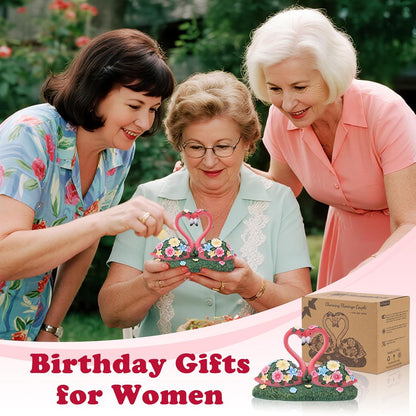 Solar Flamingo Garden Decor Statue, Outdoor Funny Solar Light Decoration for Yard, Patio, Lawn, Unique Housewarming, Birthday Gift for Women, Mom, Grandma