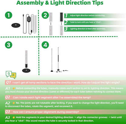 Standing Grow Light with 3 Light Modes & Timer – 48 Inch Vertical Grow Lights for Indoor Plants, Full Spectrum Floor Grow Light with Timer, Tall Grow Lights for Indoor Plants