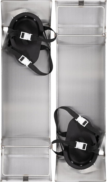 MARSHALLTOWN Stainless Steel Knee Boards with Knee Pads, Contractor-Grade, Built-in Toe Brackets, Durable Concrete Tools, KB230